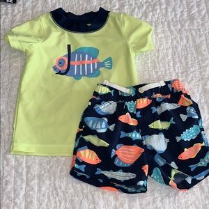 Carter’s 2 piece swim set. Size 9 months